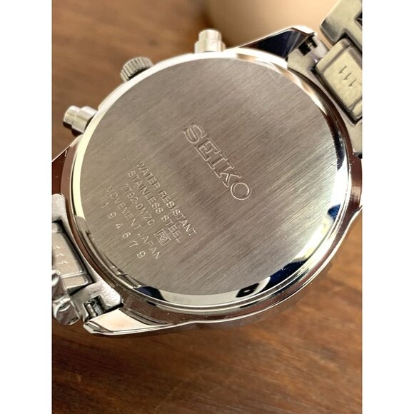 Seiko Women's Watch SNDY21 Quartz Mother of Pearl Dial Chronograph Silver Steel - Picture 7 of 14